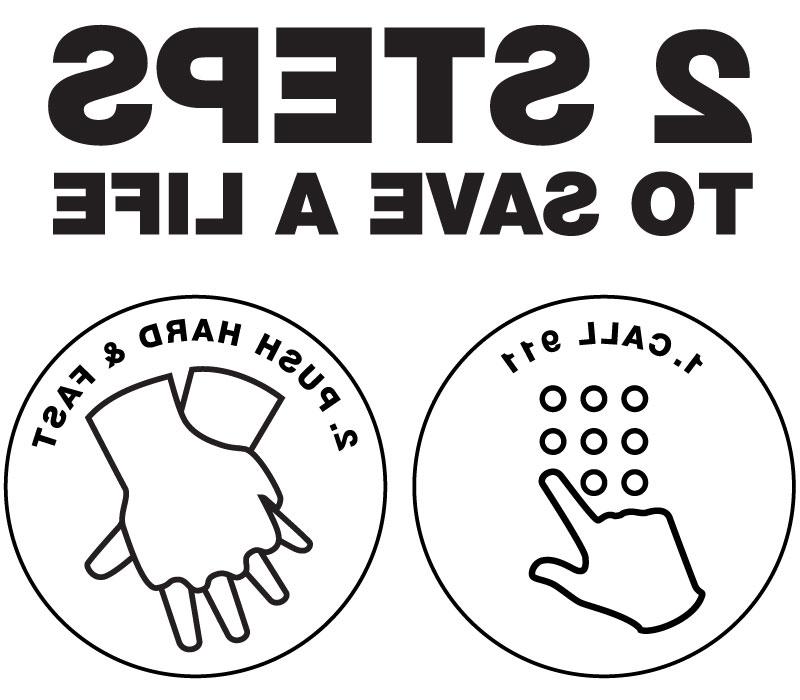 2 STEPS TO SAVE A LIFE 1. CALL 911 2. PUSH HARD & FAST