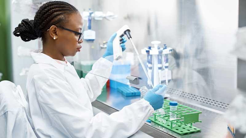 woman working in lab