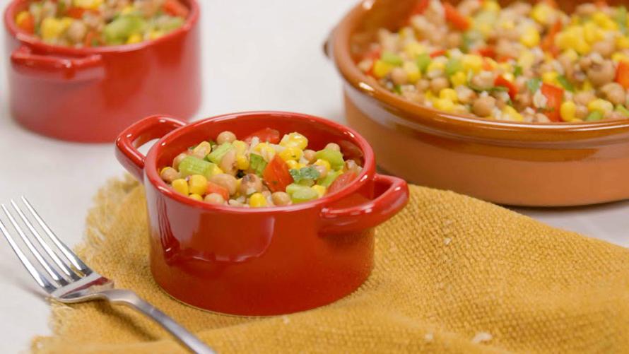 Black Eye Pea Corn and Rice Salad